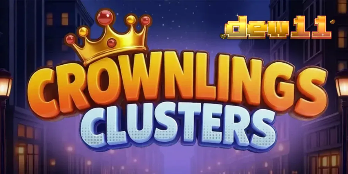 Tampilan visual slot Crownlings Clusters dengan makhluk blob berwarna-warni