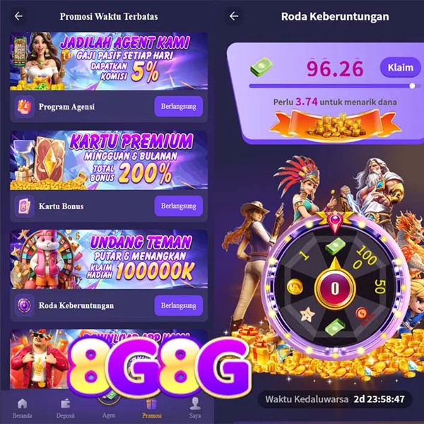 8G8G Bonus Member Baru 100%